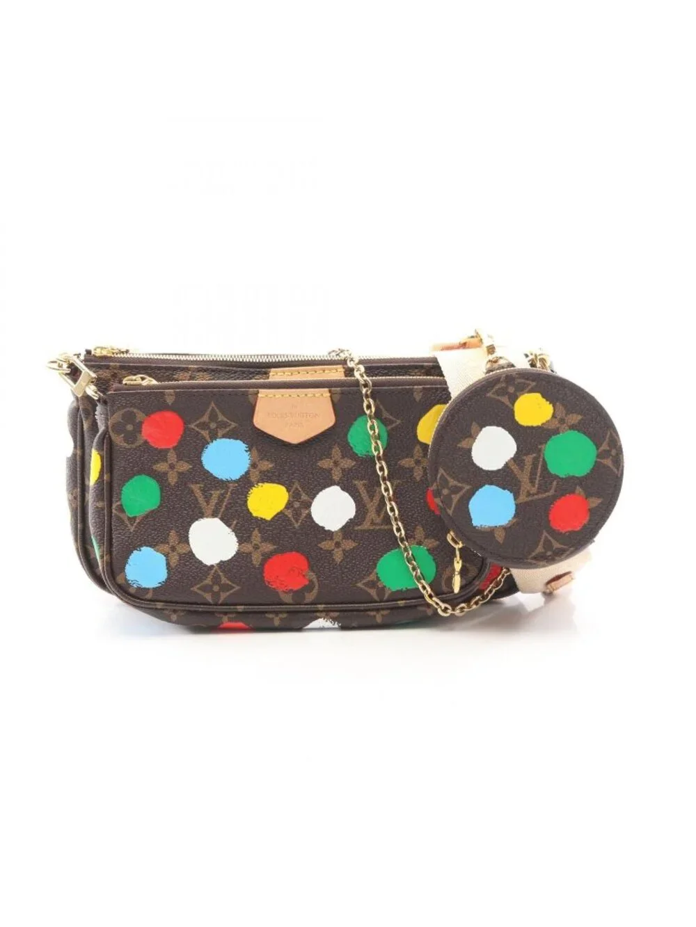 Louis Vuitton Shoulder Bag Yayoi Kusama Multy Pochette Accessory Soir Canvas